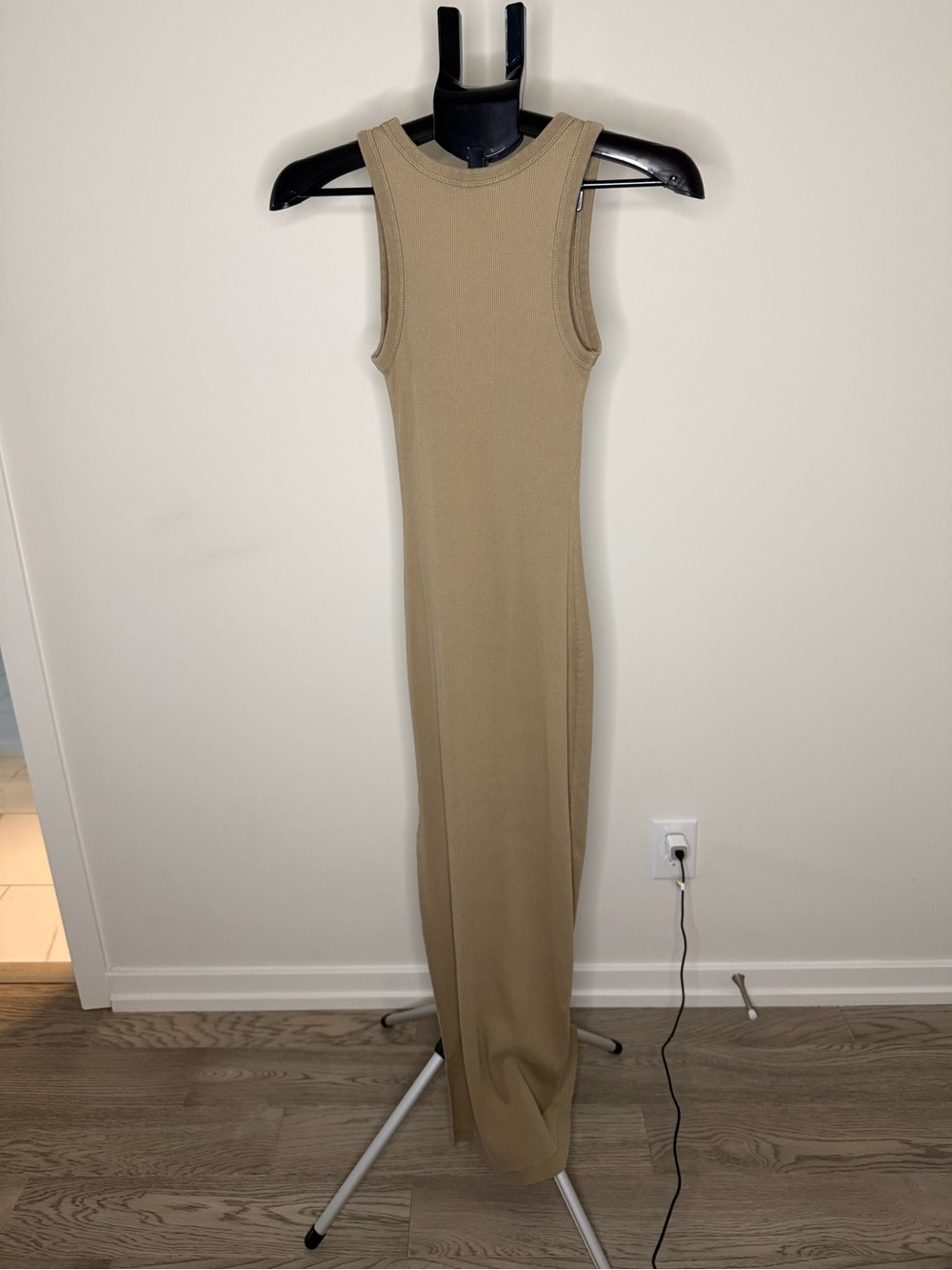 Universal Thread Ribbed Racerback Maxi Dress Taupe XS - Picture 3 of 9